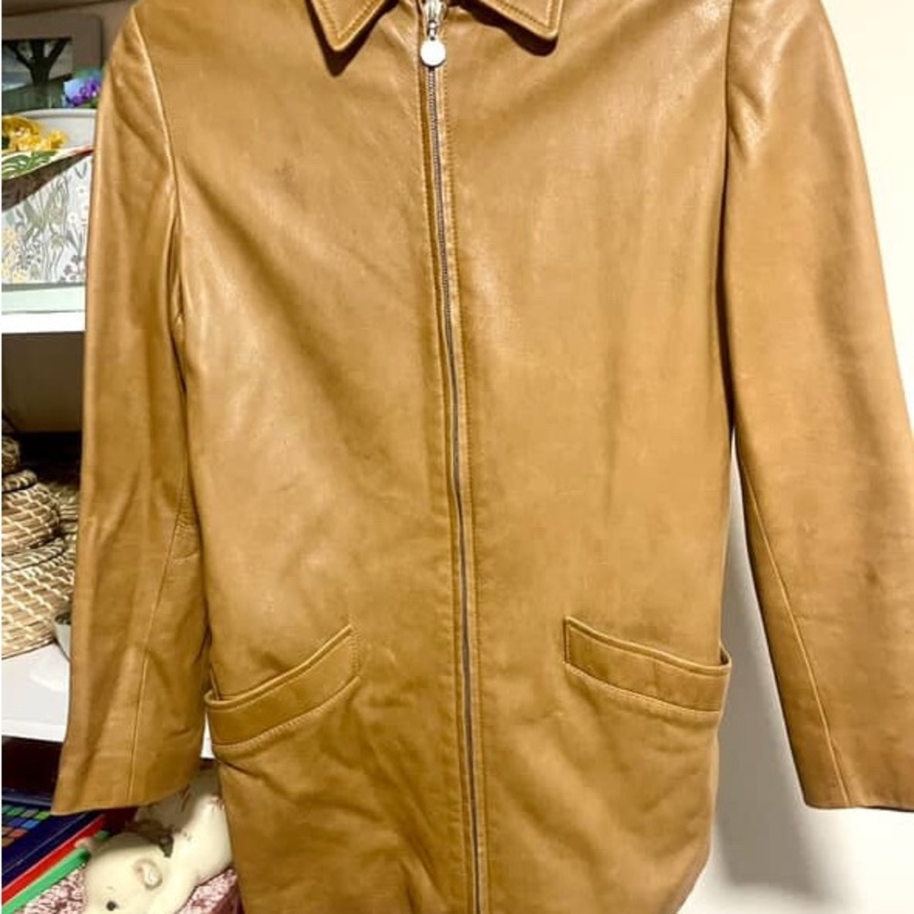 Vintage Classic Bally Tan Leather Jacket-XXS/XS